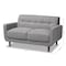 Baxton Studio Allister Mid-Century Light Grey Upholstered Loveseat 158-9748 - alternate 8